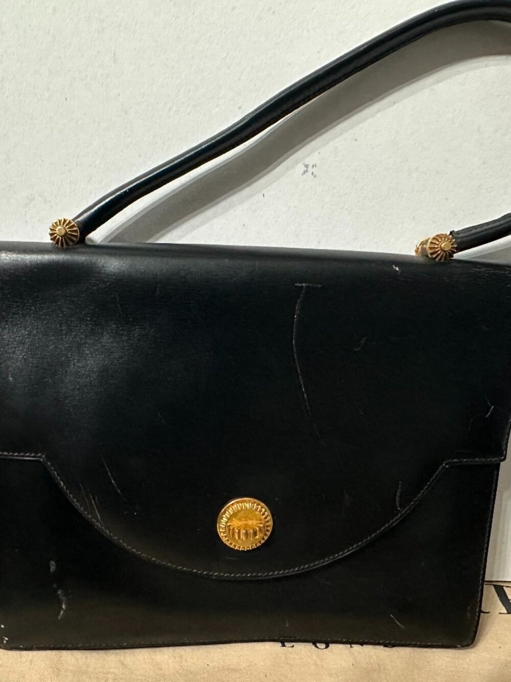 Vintage 1980 (blind stamp), Hermès envelope clutch/pochette